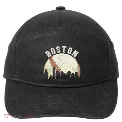 Boston Vintage Baseball Distressed 7-Panel Snapback Hat