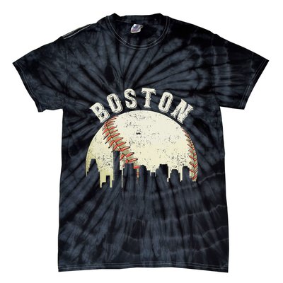 Boston Vintage Baseball Distressed Tie-Dye T-Shirt