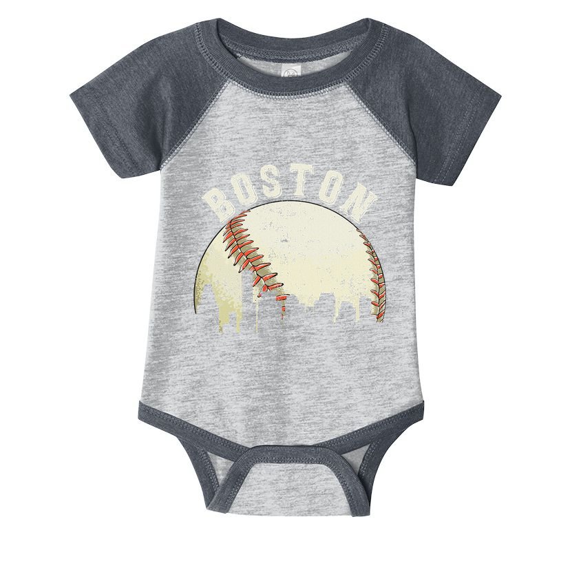 Boston Vintage Baseball Distressed Infant Baby Jersey Bodysuit
