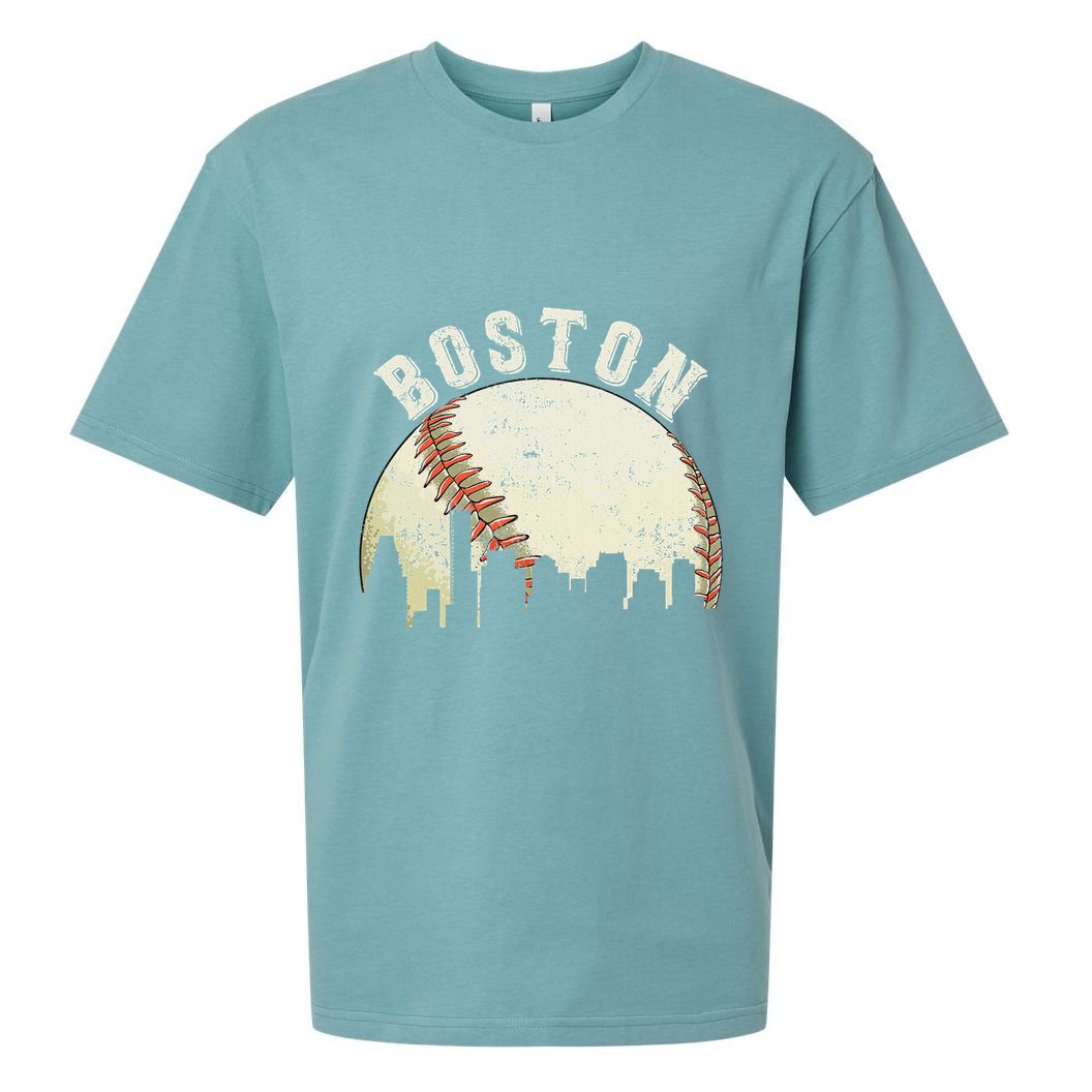 Boston Vintage Baseball Distressed Sueded Cloud Jersey T-Shirt