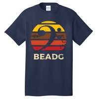 BEADG Vintage Bass Clef Sunset Bassist 5 String Player Gifts Tall T-Shirt