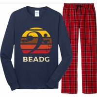 BEADG Vintage Bass Clef Sunset Bassist 5 String Player Gifts Long Sleeve Pajama Set