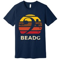 BEADG Vintage Bass Clef Sunset Bassist 5 String Player Gifts Premium T-Shirt