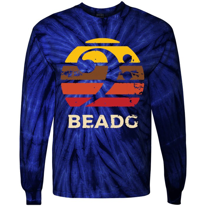 BEADG Vintage Bass Clef Sunset Bassist 5 String Player Gifts Tie-Dye Long Sleeve Shirt