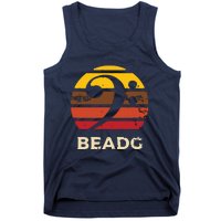 BEADG Vintage Bass Clef Sunset Bassist 5 String Player Gifts Tank Top