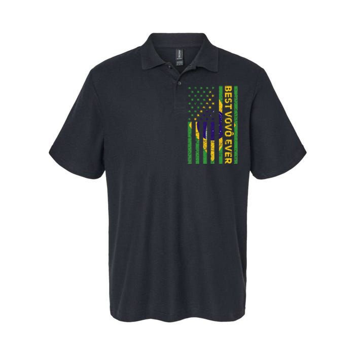 Best Vovô Brazil American Flag Softstyle Adult Sport Polo