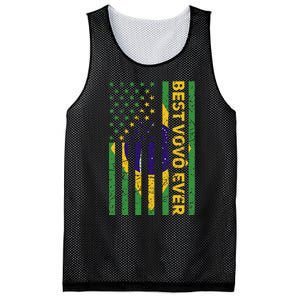 Best Vovô Brazil American Flag Mesh Reversible Basketball Jersey Tank