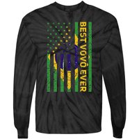 Best Vovô Brazil American Flag Tie-Dye Long Sleeve Shirt