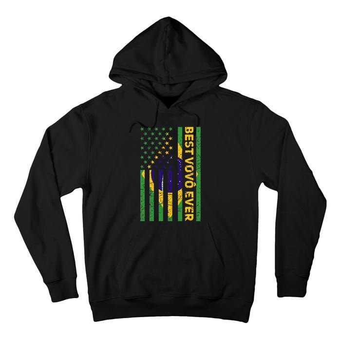 Best Vovô Brazil American Flag Tall Hoodie