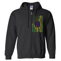 Best Vovô Brazil American Flag Full Zip Hoodie