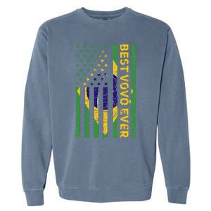 Best Vovô Brazil American Flag Garment-Dyed Sweatshirt