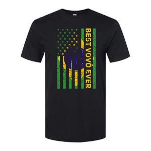 Best Vovô Brazil American Flag Softstyle CVC T-Shirt