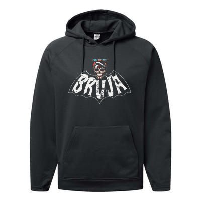 Bruja Vintage Bat Performance Fleece Hoodie