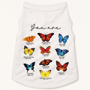 Bible Verse Christian Scripture Watercolor Butterfly Psalm Doggie Tank