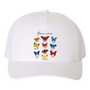 Bible Verse Christian Scripture Watercolor Butterfly Psalm Yupoong Adult 5-Panel Trucker Hat