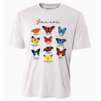 Bible Verse Christian Scripture Watercolor Butterfly Psalm Cooling Performance Crew T-Shirt