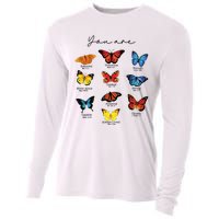 Bible Verse Christian Scripture Watercolor Butterfly Psalm Cooling Performance Long Sleeve Crew