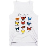 Bible Verse Christian Scripture Watercolor Butterfly Psalm Tank Top