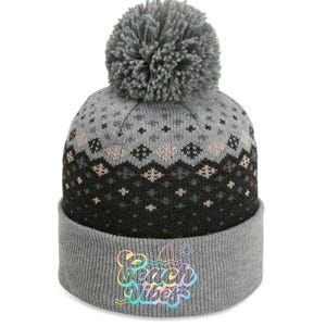 Beach Vibes Colorful Ocean The Baniff Cuffed Pom Beanie