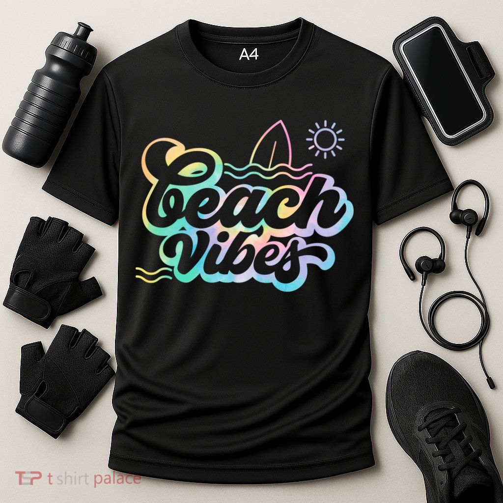 Beach Vibes Colorful Ocean Performance Shirt