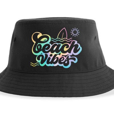 Beach Vibes Colorful Ocean Sustainable Bucket Hat