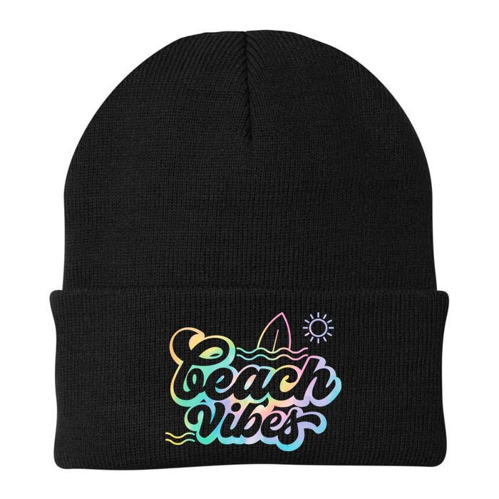 Beach Vibes Colorful Ocean Beanie