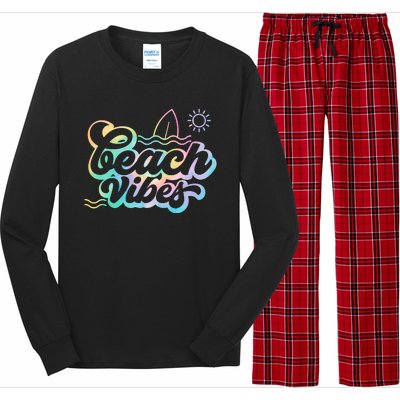 Beach Vibes Colorful Ocean Long Sleeve Pajama Set