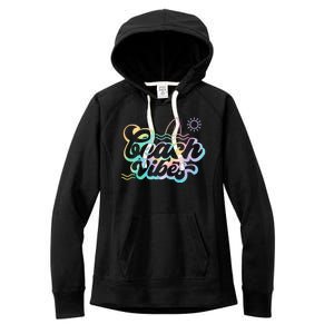 Beach Vibes Colorful Ocean Women's Fleece Hoodie