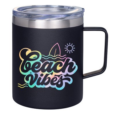 Beach Vibes Colorful Ocean 12oz Stainless Steel Coffee Mug