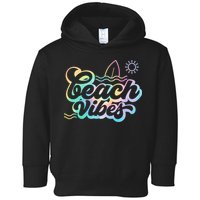 Beach Vibes Colorful Ocean Toddler Hoodie