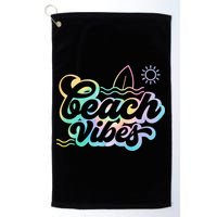 Beach Vibes Colorful Ocean Golf Towel