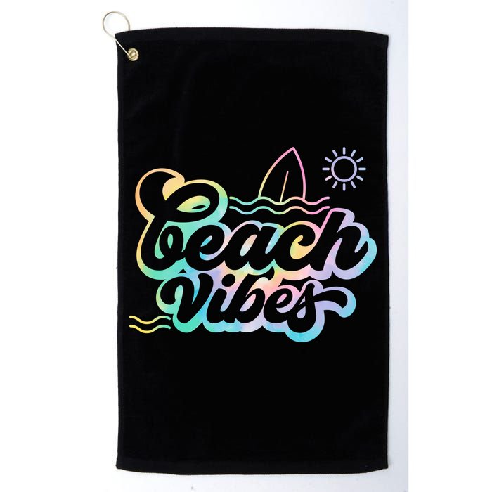 Beach Vibes Colorful Ocean Golf Towel