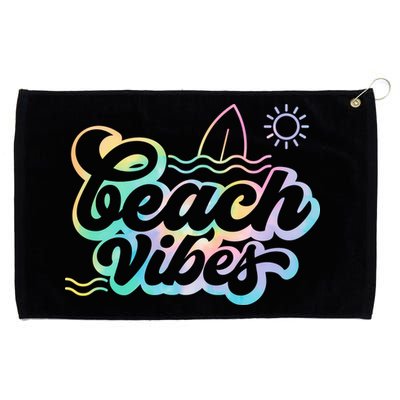 Beach Vibes Colorful Ocean Grommeted Golf Towel