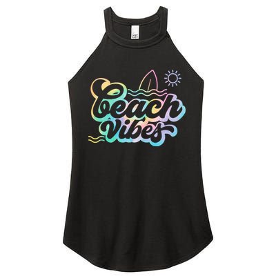 Beach Vibes Colorful Ocean Women's Perfect Tri Rocker Tank