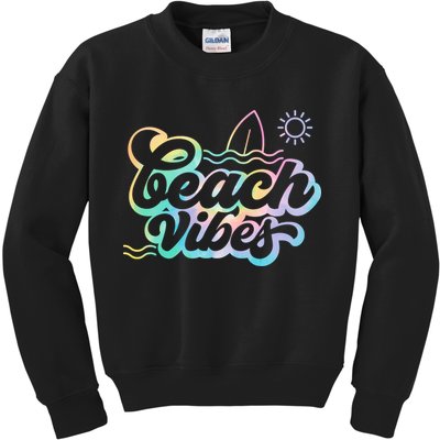 Beach Vibes Colorful Ocean Kids Sweatshirt