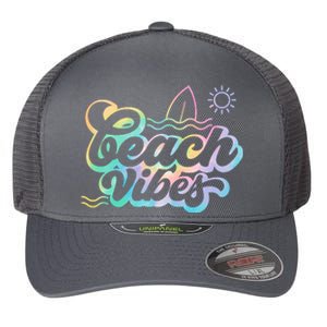 Beach Vibes Colorful Ocean Flexfit Unipanel Trucker Cap