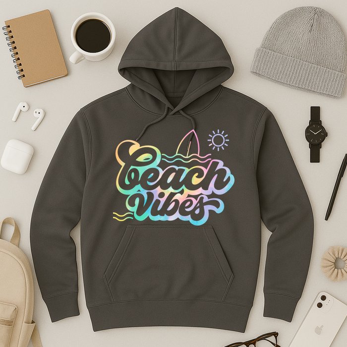 Beach Vibes Colorful Ocean Hoodie