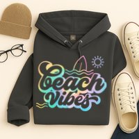 Beach Vibes Colorful Ocean Hoodie