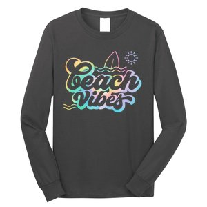 Beach Vibes Colorful Ocean Long Sleeve Shirt