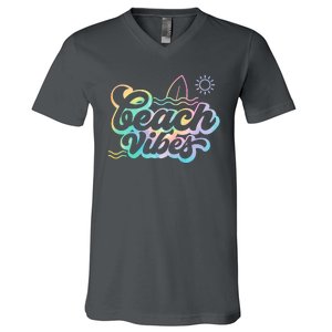 Beach Vibes Colorful Ocean V-Neck T-Shirt