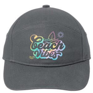 Beach Vibes Colorful Ocean 7-Panel Snapback Hat