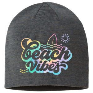 Beach Vibes Colorful Ocean Sustainable Beanie