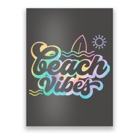 Beach Vibes Colorful Ocean Poster