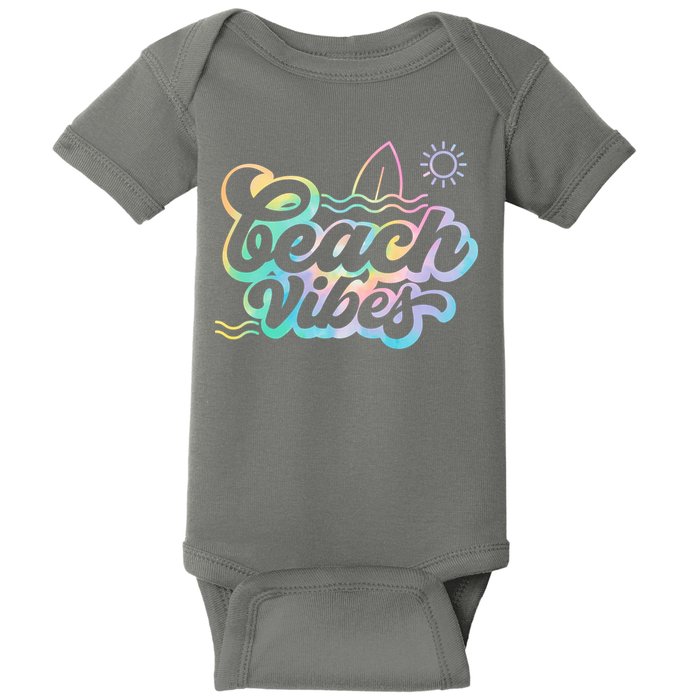 Beach Vibes Colorful Ocean Baby Bodysuit