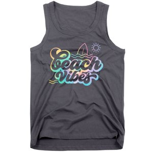 Beach Vibes Colorful Ocean Tank Top