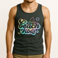 Beach Vibes Colorful Ocean Tank Top