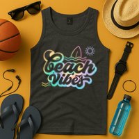 Beach Vibes Colorful Ocean Tank Top