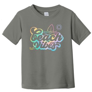 Beach Vibes Colorful Ocean Toddler T-Shirt