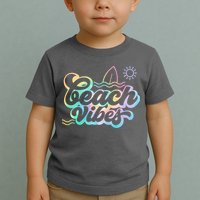 Beach Vibes Colorful Ocean Toddler T-Shirt
