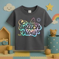 Beach Vibes Colorful Ocean Toddler T-Shirt